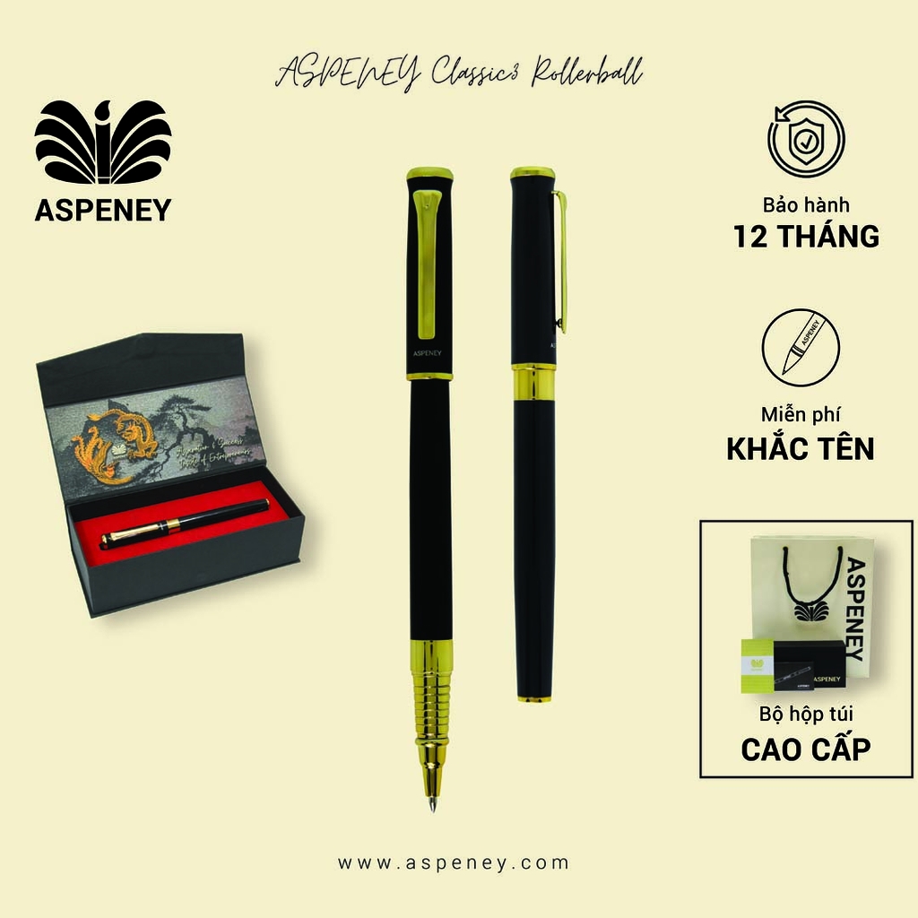 Bút dạ bi ASPENEY Classic3 Rollerball