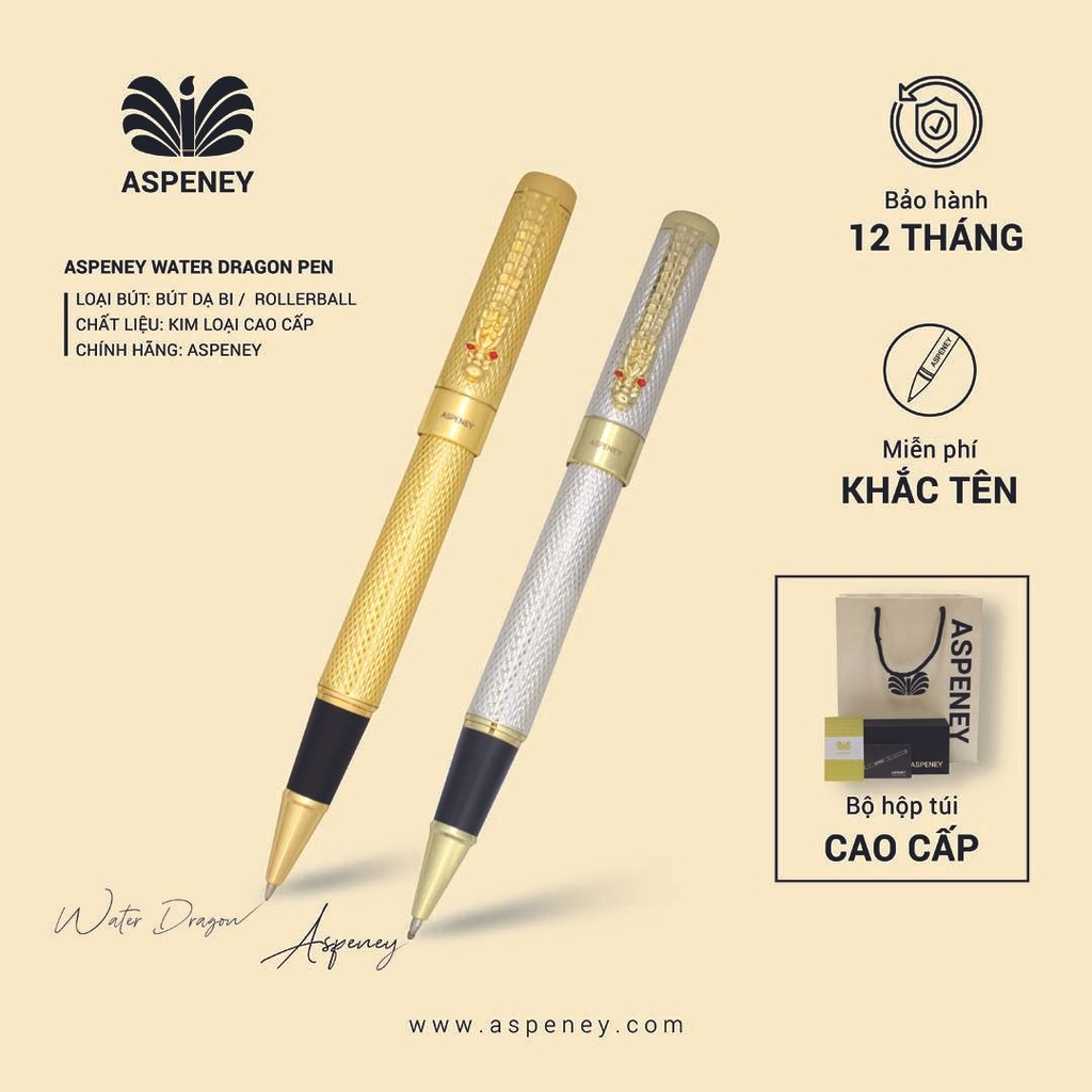 Bút dạ bi ASPENEY Water Dragon Rollerball