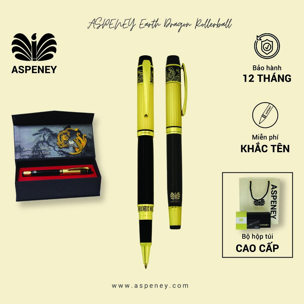 Bút dạ bi ASPENEY Earth Dragon Rollerball 