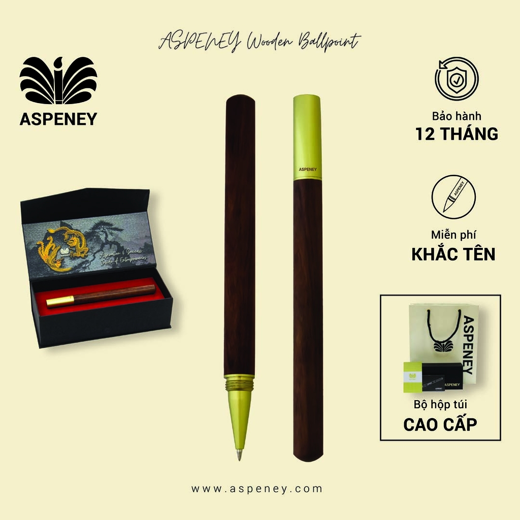 Bút bi ASPENEY Wooden Ballpoint