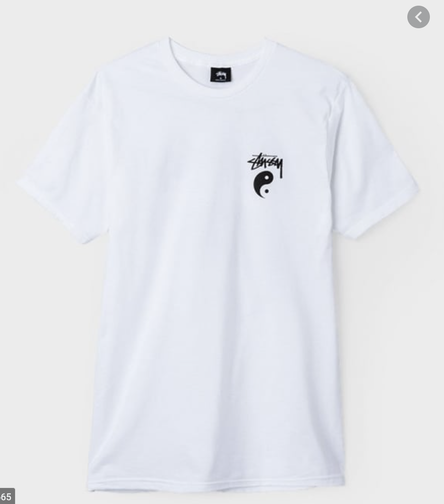 TEE STUSSY YINYANG WHITE