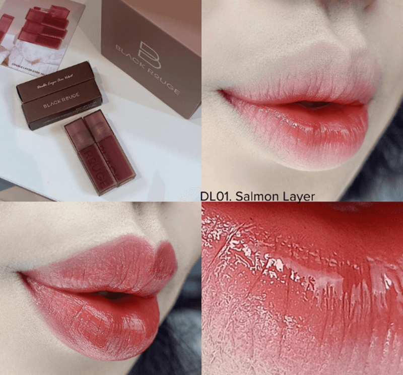 DL01 Đỏ San Hô - Son Black Rouge Double Layer Over Velvet