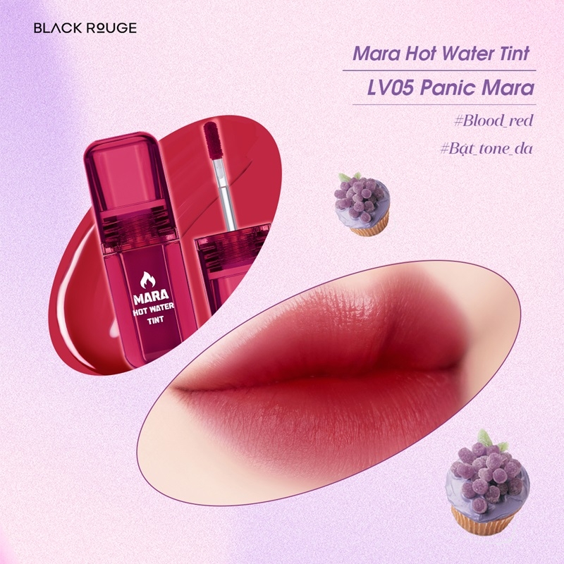LV05 màu Tím Mận - Son Black Rouge Mara Hot Water Tint