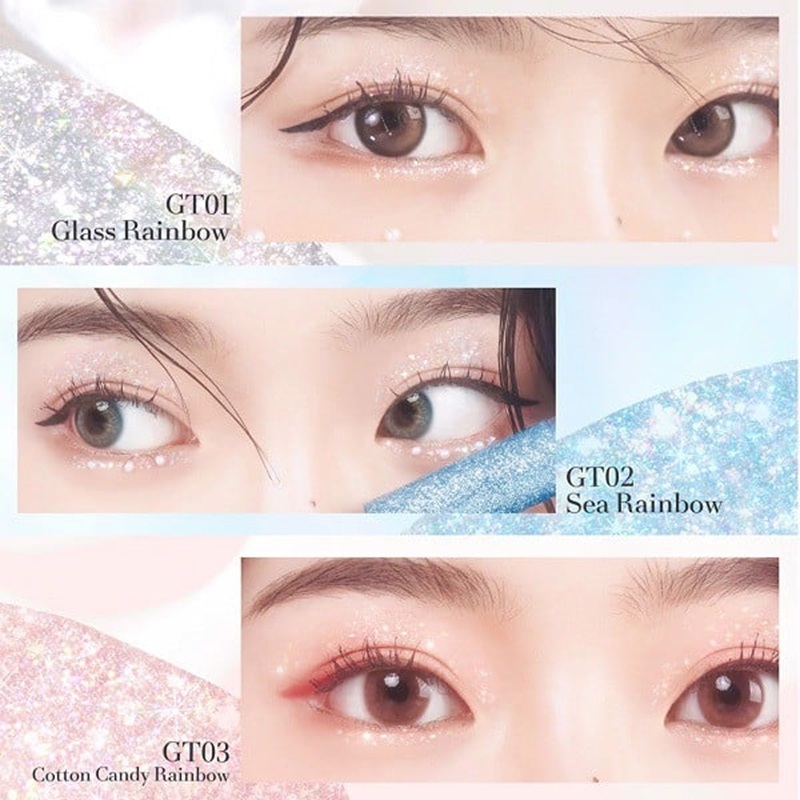 NHŨ MẮT BLACK ROUGE PEARLVELY I GLITTER TRIANGLE GT01