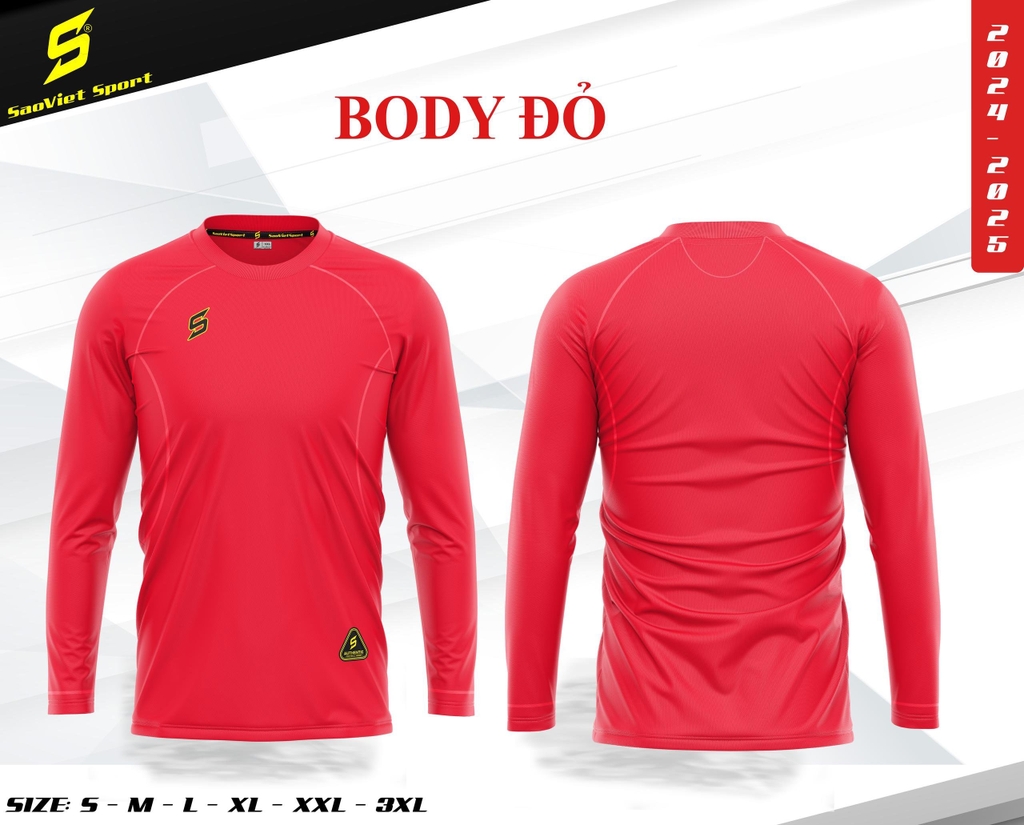 Áo lót bóng đá dài tay Sao Việt body SV01