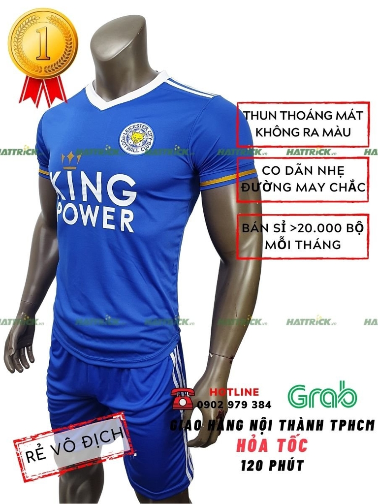 Áo Bóng Đá Leicester City 2021 - 2022 Xanh Bích