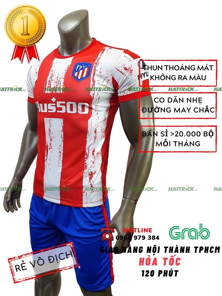 Đồ Đá Banh Atletico Madrid 2021 - 2022 Sọc