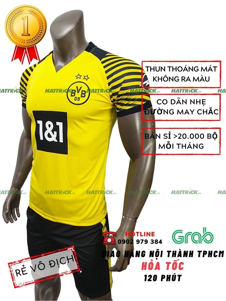 Áo Bóng Đá Dortmund 2021 - 2022 Vàng