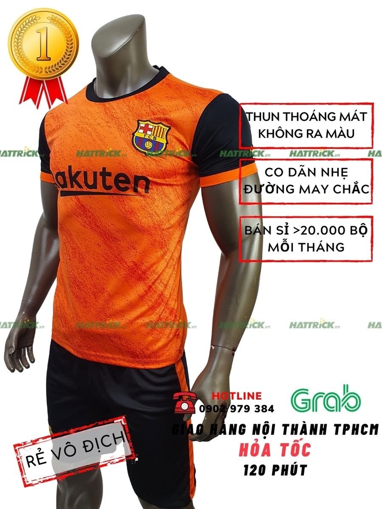 Đồ Đá Banh Barca 2021 - 2022 Cam