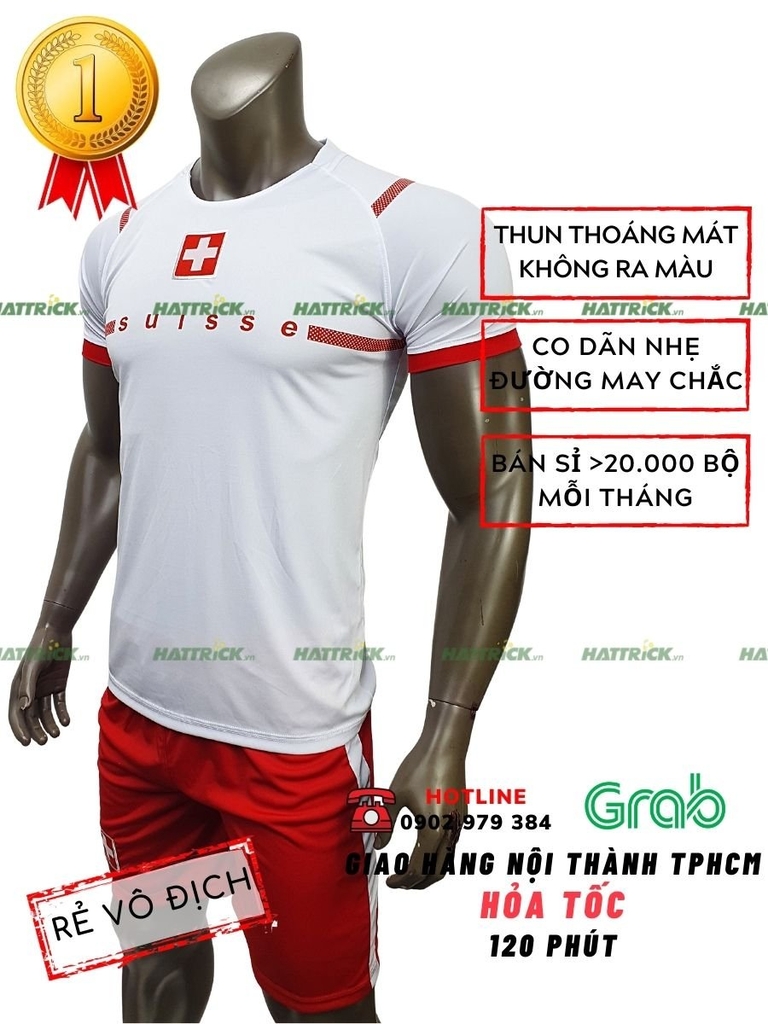 Áo đội tuyển Thụy Sĩ Euro 2021 - Trắng