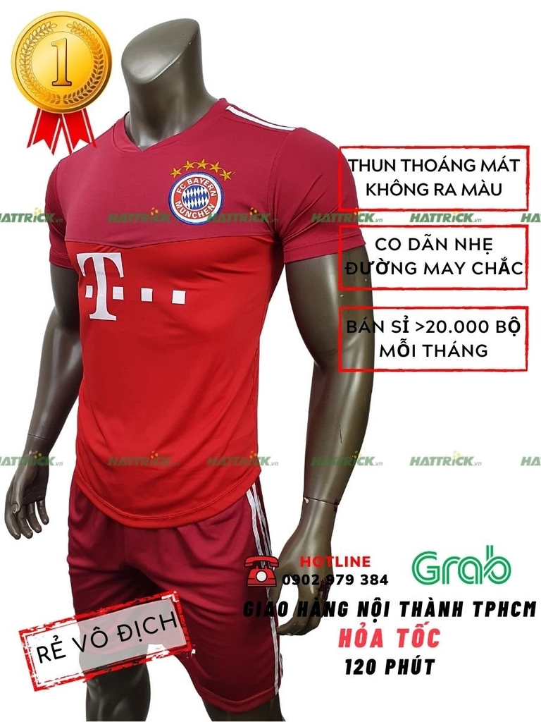 Áo Bóng Đá Bayern Munich 2021 - 2022 Đỏ