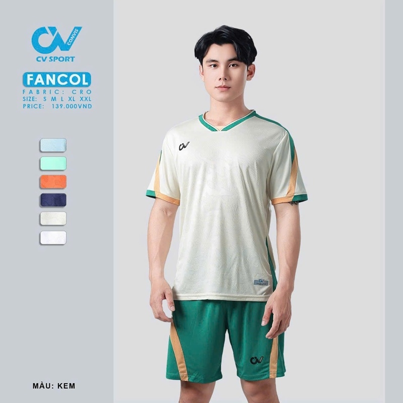 Áo bóng đá không logo CV Sport FANCOL
