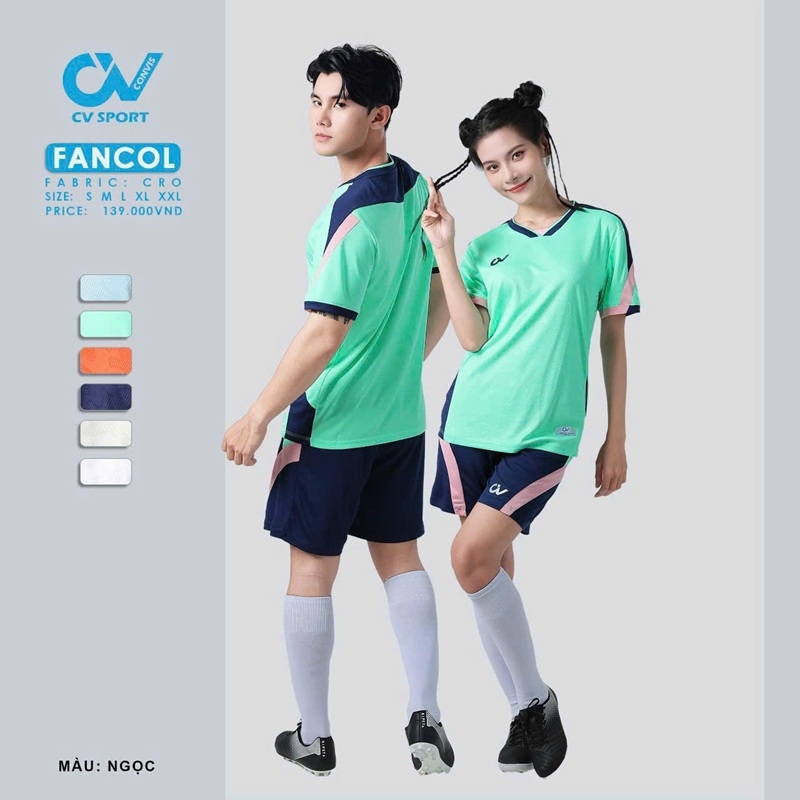 Áo bóng đá không logo CV Sport FANCOL