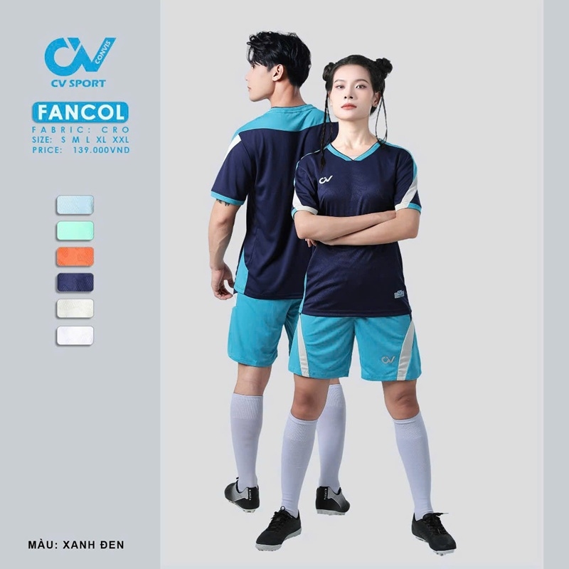 Áo bóng đá không logo CV Sport FANCOL