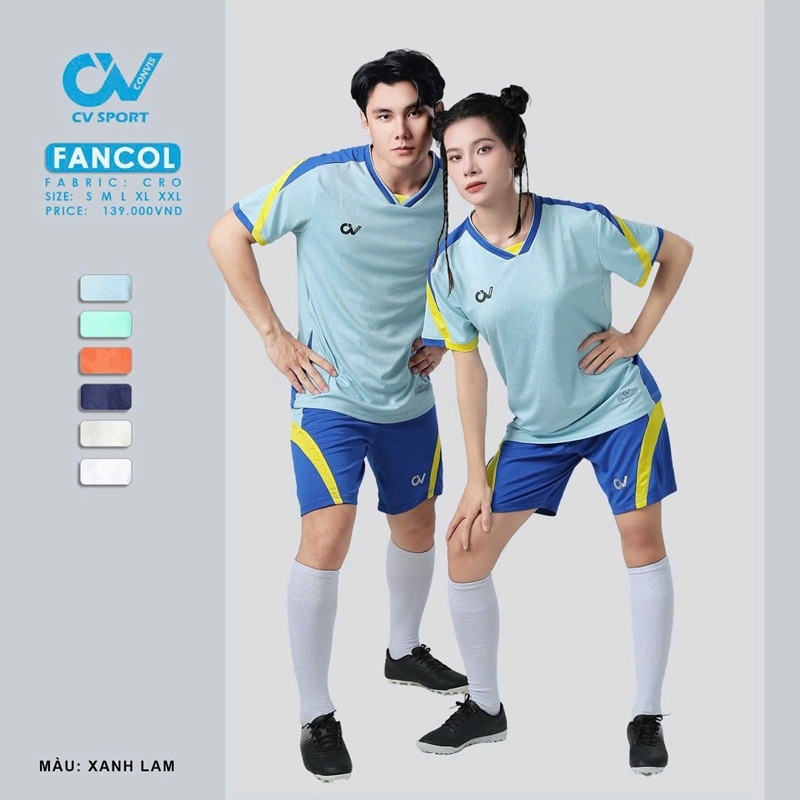 Áo bóng đá không logo CV Sport FANCOL