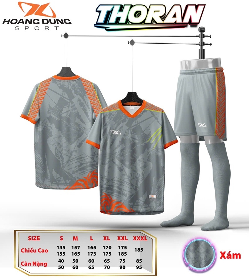 Áo bóng đá không logo HD Thoran
