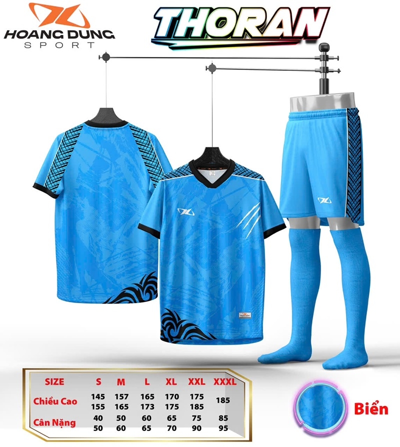 Áo bóng đá không logo HD Thoran