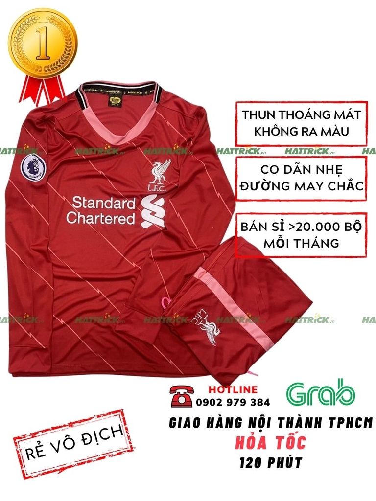 Áo Bóng Đá Tay Dài Liverpool đỏ 2021 - 2022