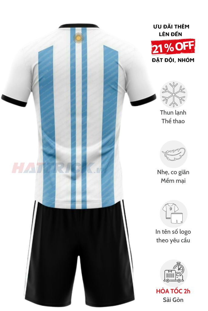 Áo đội tuyển Argentina 3 sao 2023