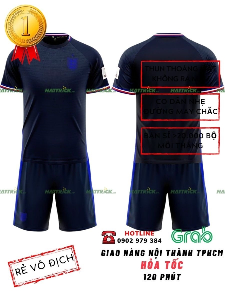 Áo đội tuyển Anh World Cup 2022 - xanh đen