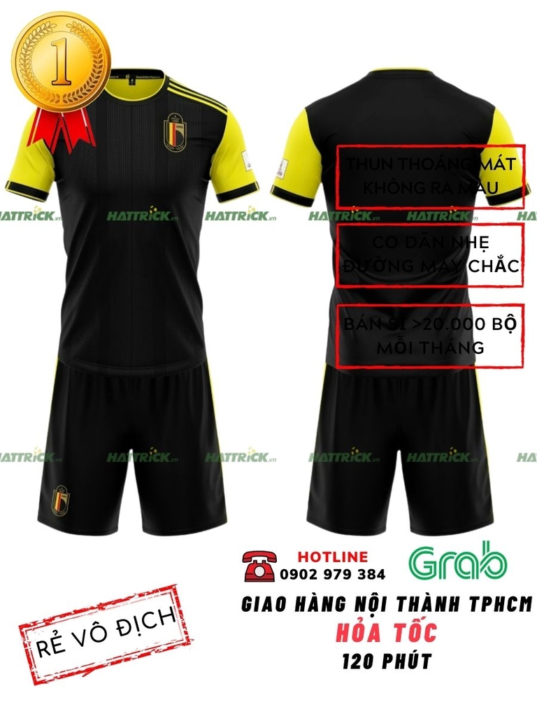 Áo đội tuyển Bỉ World Cup 2022 - Đen