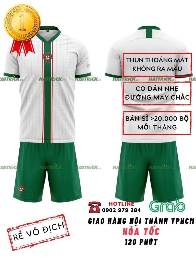 Áo đội tuyển Bồ Đào Nha World Cup 2022 - trắng