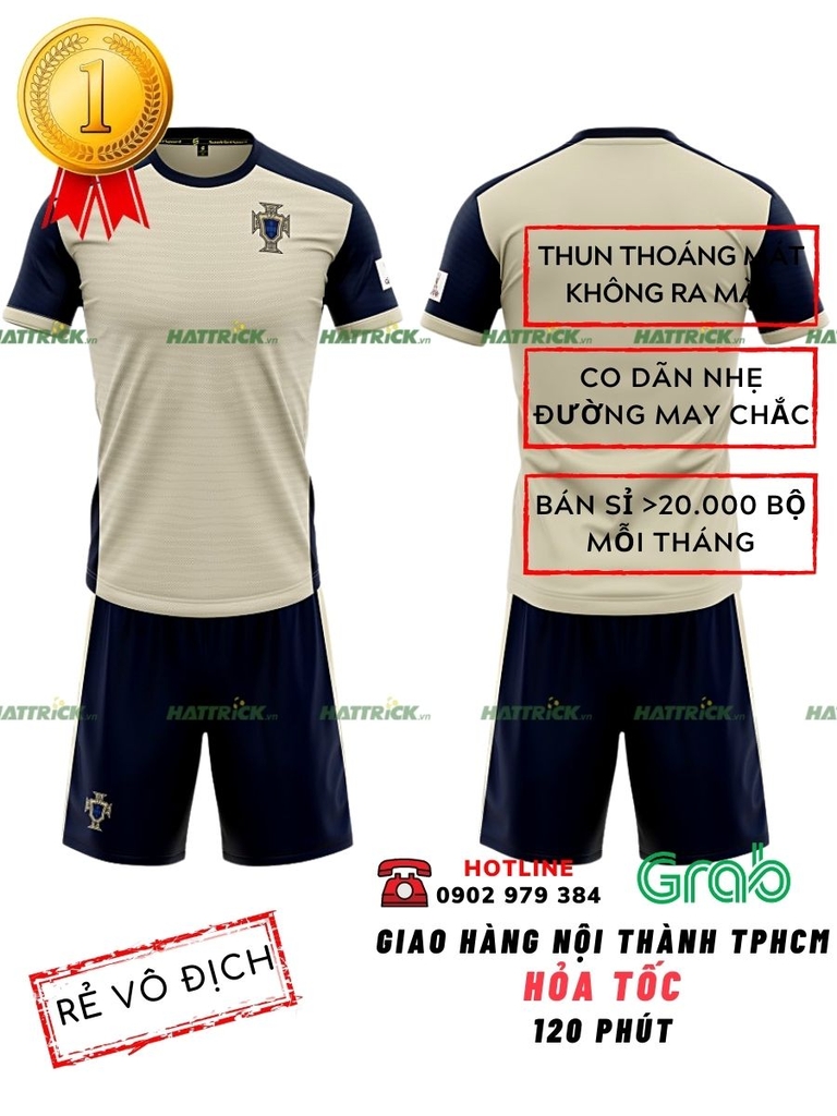 Áo đội tuyển Bồ Đào Nha World Cup 2022 - màu kem