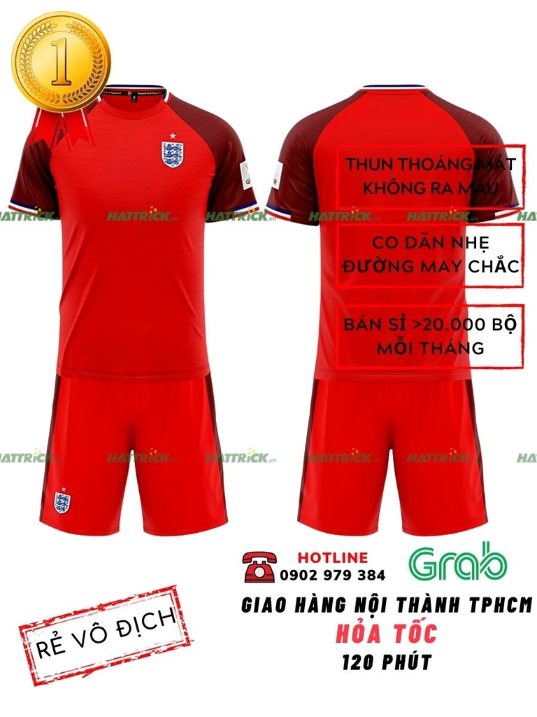 Áo đội tuyển Anh đỏ World Cup 2022