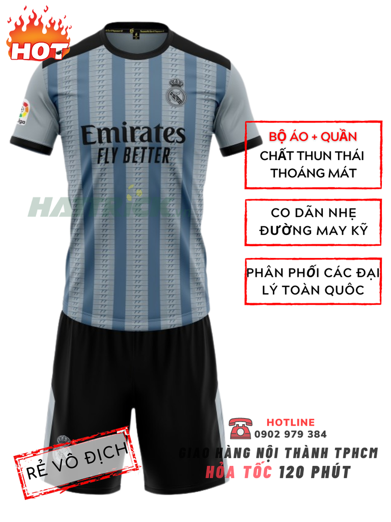 Áo Real Madrid 2023 - 2024 Xám