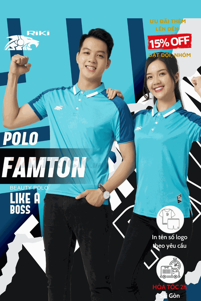 Áo di chuyển Polo Riki FAMTON