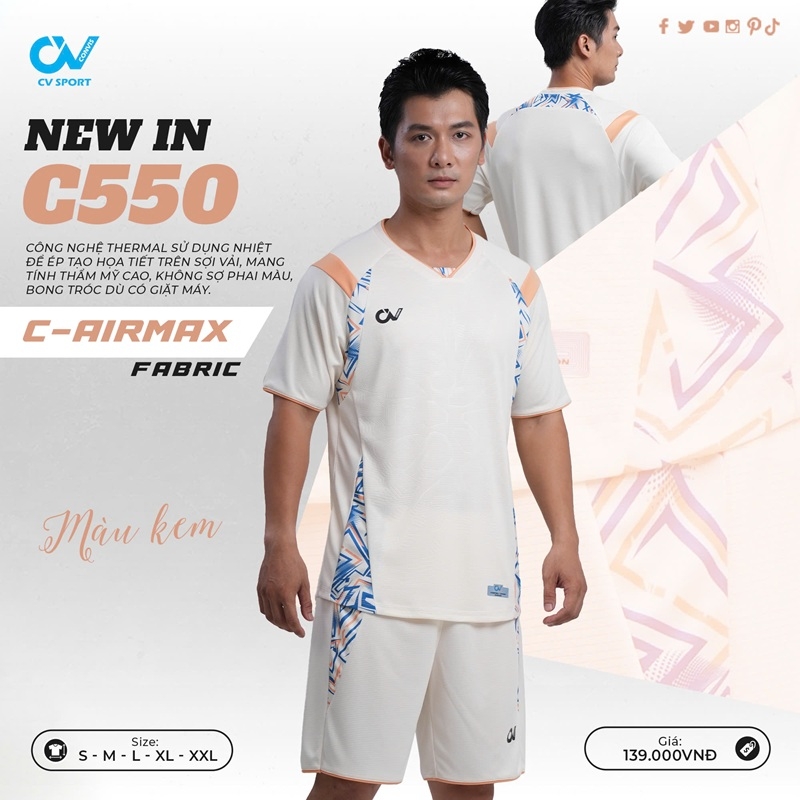 Quần áo bóng đá CV Sport C550