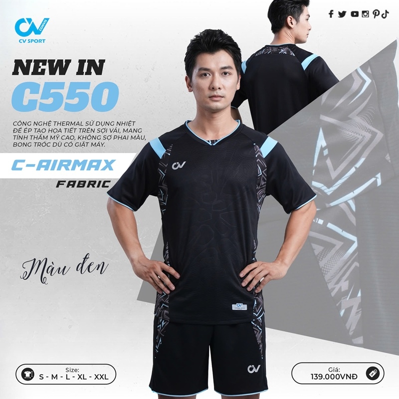 Quần áo bóng đá CV Sport C550