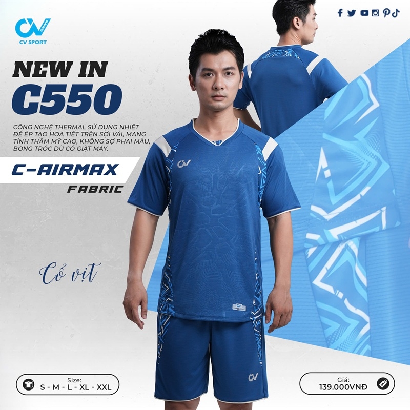 Quần áo bóng đá CV Sport C550