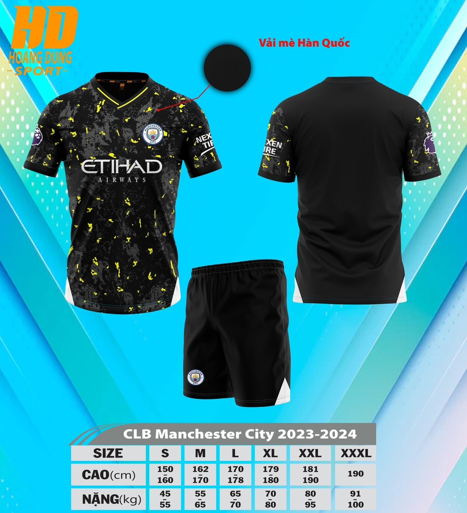 Áo Man City 23/24 [Thun Mè Hàn Quốc]