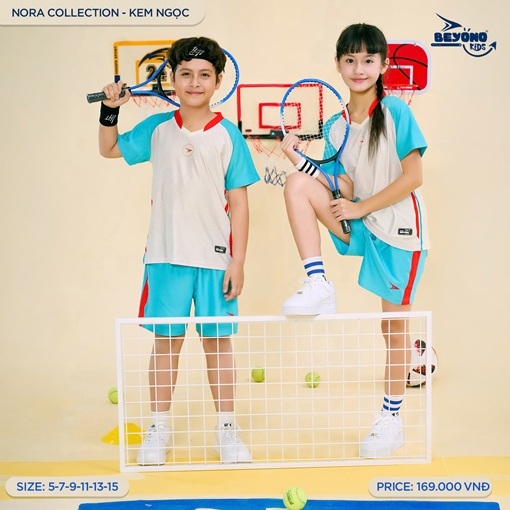 Bộ quần áo thể thao trẻ em TL02 Beyono NORA