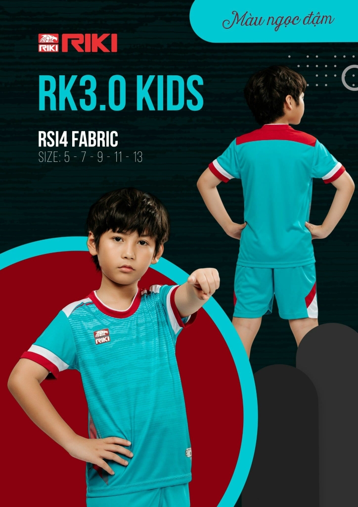 Quần áo bóng đá trẻ em Riki RK3.0