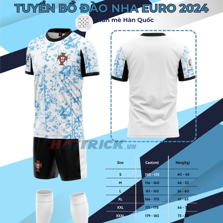 Áo tuyển BDN Bồ Đào Nha Euro 2024 [Thun Mè Hàn Quốc]