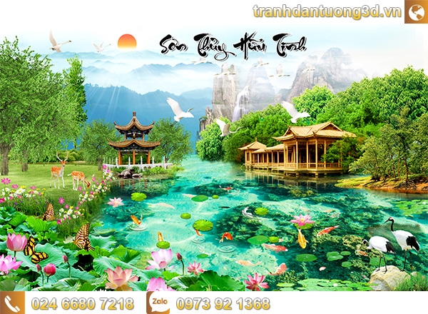 Tranh sơn thủy 3d