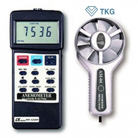 Máy đo tốc độ lưu lượng gió Lutron AM-4206M (0.4 - 35.0 m/s, 0 - 999,900 CMM)