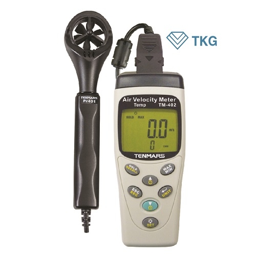 Máy đo tốc độ lưu lượng áp suất gió Tenmars TM-404 (0.4~20m/s, -20~60°C, 20~80%, 350~1100hPa)
