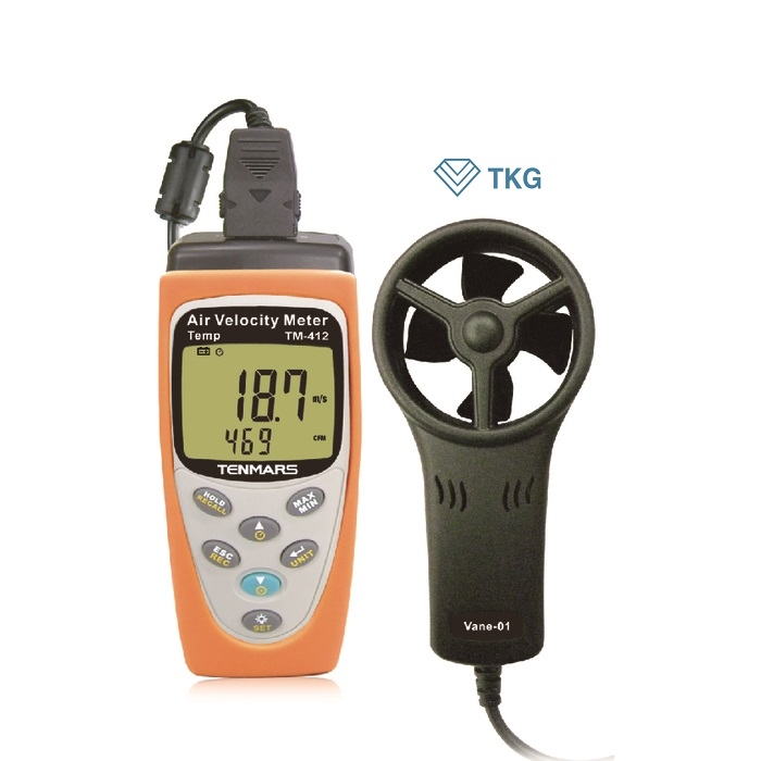 Máy đo tốc độ gió lưu lượng nhiệt độ Tenmars TM-412 (0.4~35m/s, 0~9999CMM, -20~60°C)