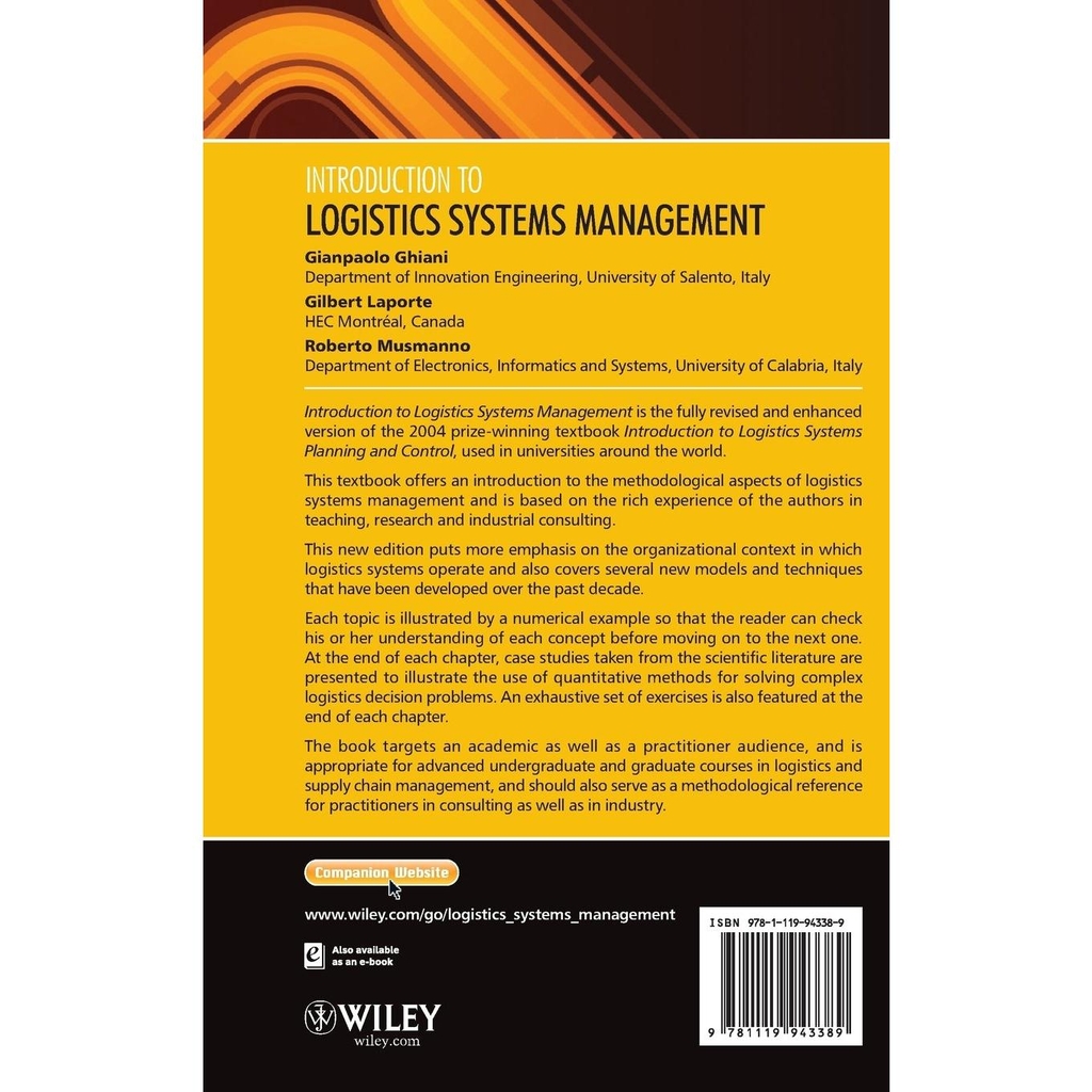 Introduction to Logistics Systems Management, 2 edition