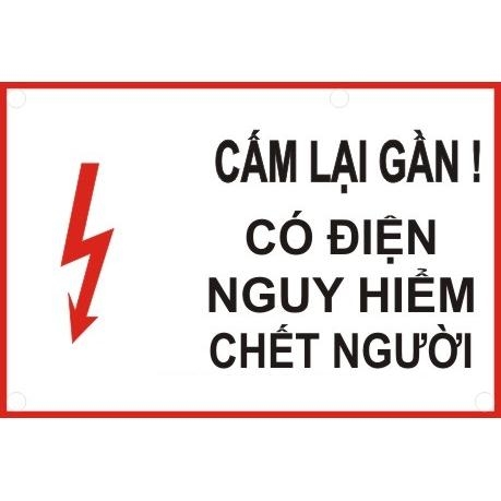 Biển cảnh báo điện cao áp, nguy cơ giật điện, giá rẻ tại Hà Nội