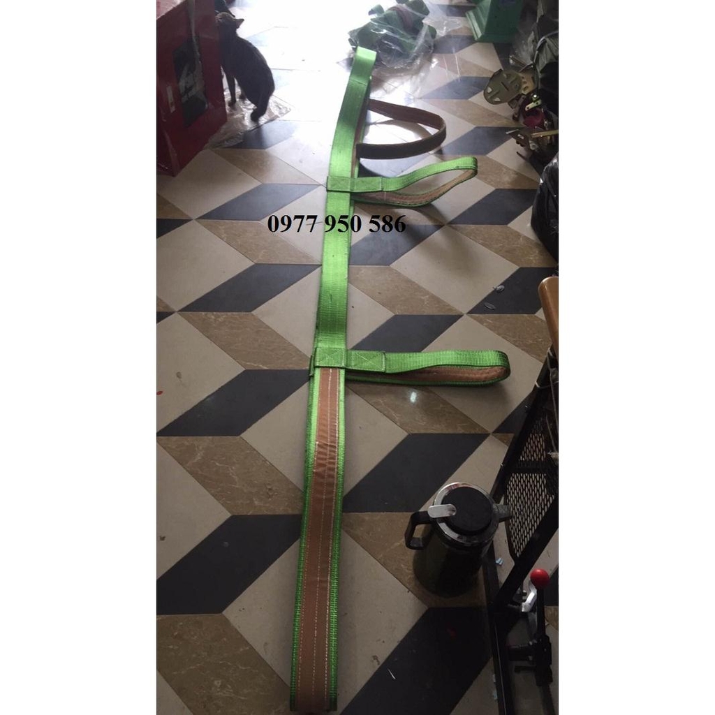 Dây Cẩu kính 2 tay bản rộng 10cm, Dây cáp vải cẩu kính giá rẻ