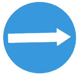 Biển báo số 301b các xe chỉ được rẽ phải giá rẻ tại Hà Nội