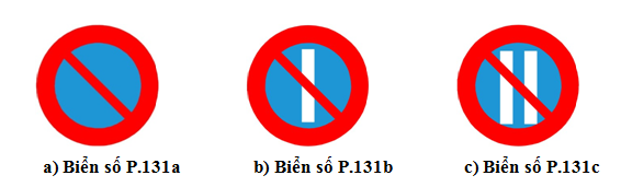 Biển số P.131 (a,b,c)