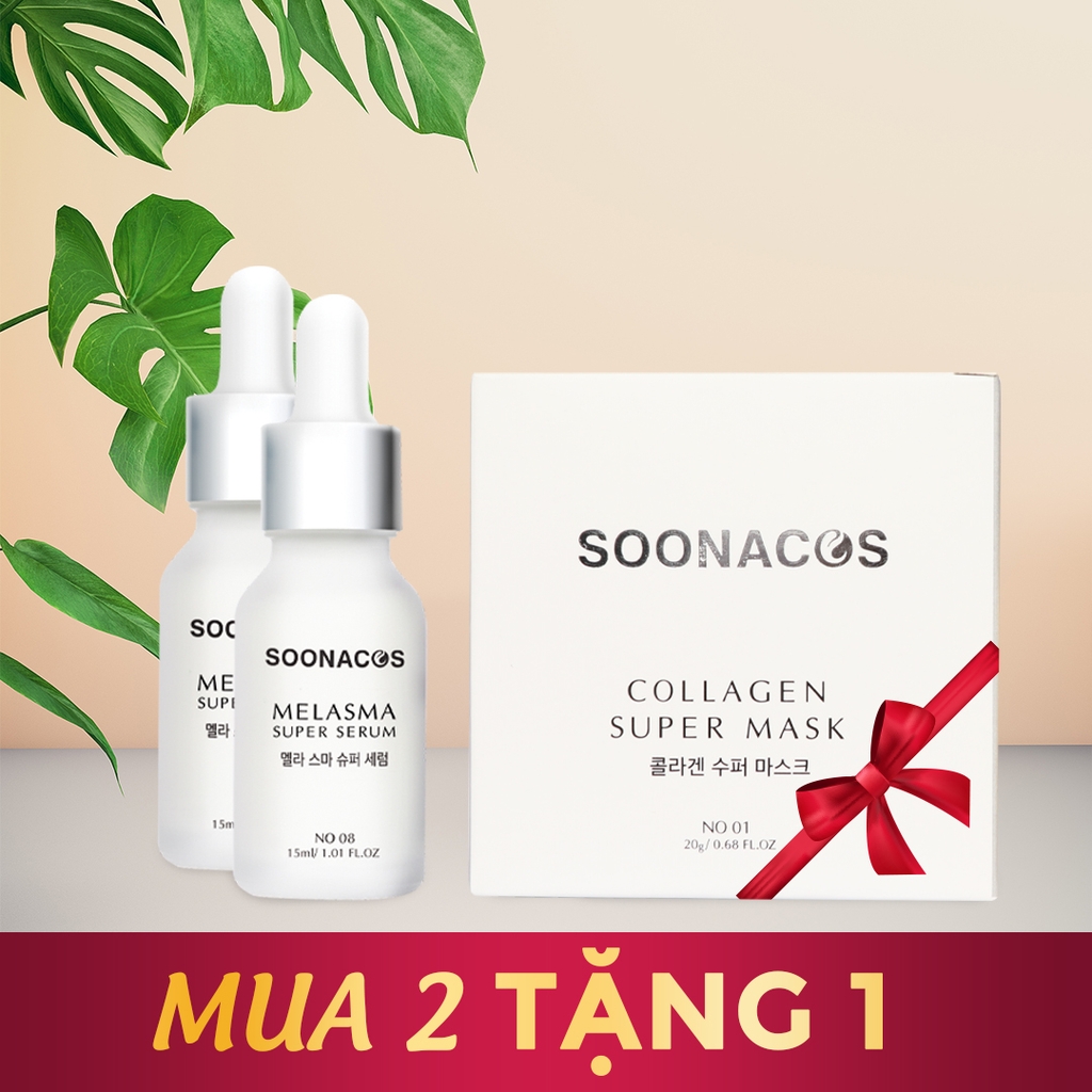 COMBO SERUM TRỊ NÁM MELASMA SUPER SERUM TẶNG MẶT NẠ VIÊN NÉN COLLAGEN SUPER MASK