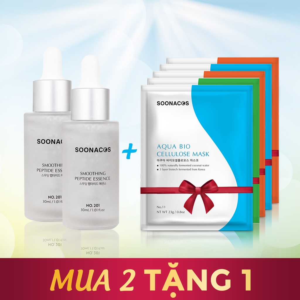 TẾ BÀO GỐC SMOOTHING PEPTIDE ESSENCE TẶNG 1 HỘP MẶT NẠ SINH HỌC