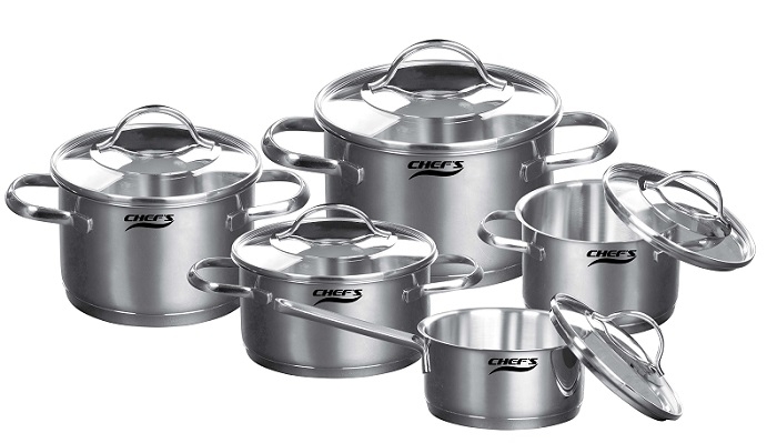 Bộ nồi từ 5 chiếc inox Chefs EH-CW5304