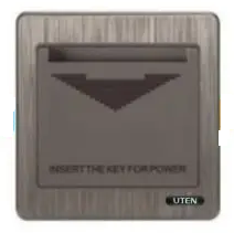 Bộ công tắc khóa dùng thẻ cài 30A màu nâu S400 Uten (S400G-1D/J)